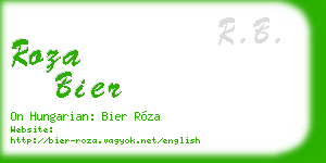 roza bier business card